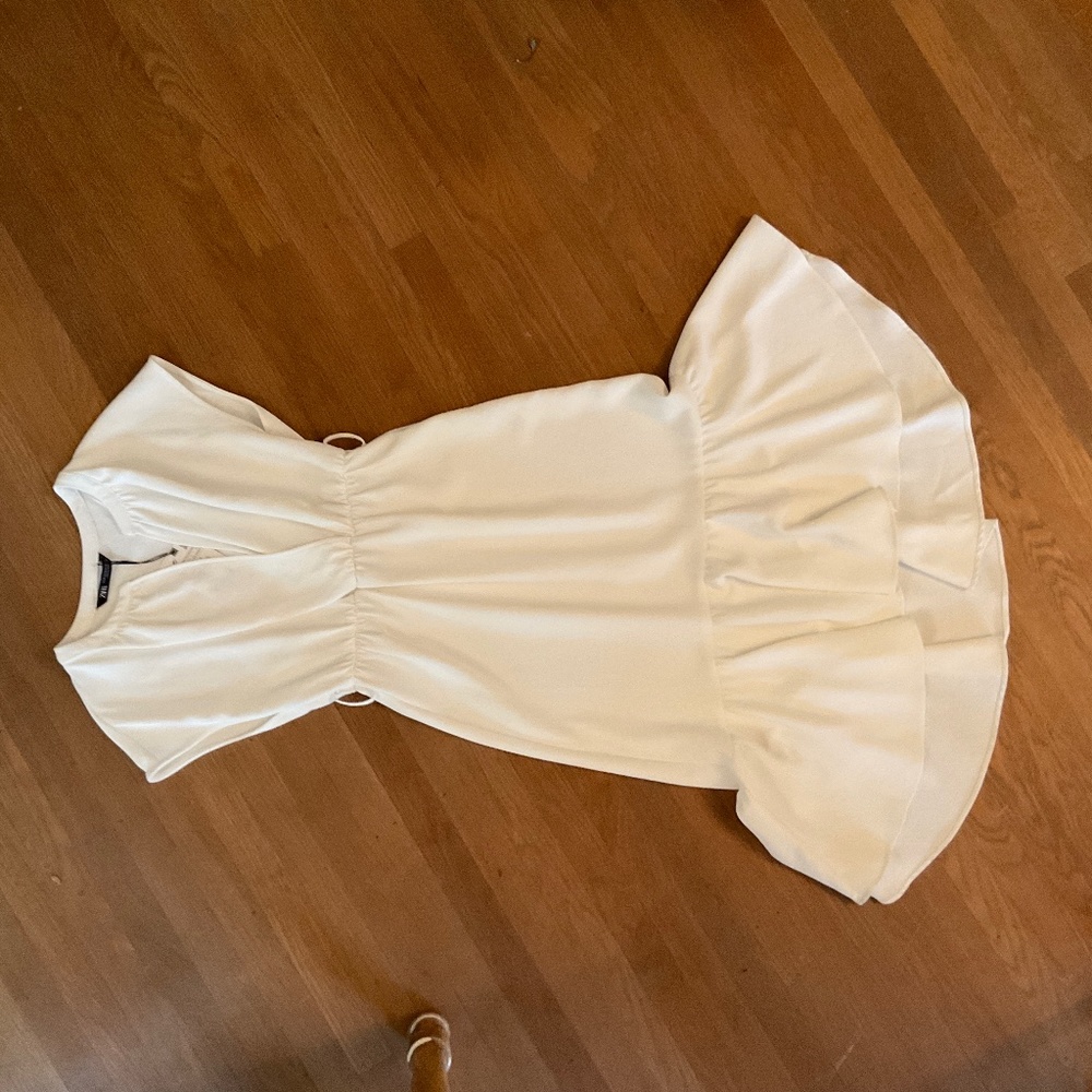 ZARA White ruffle tiered dress - NEW!!